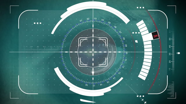 2d SCIFI HUD screen. Guizmo scan eyetracking