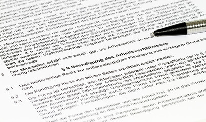 Obraz premium Vertragkündigung