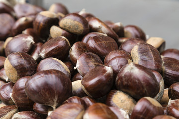 castagne pronte per essere arrostite