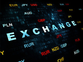 Fototapeta premium Currency concept: Exchange on Digital background