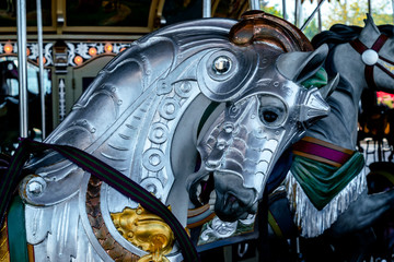Fototapeta na wymiar Horse Carousel NYC 11