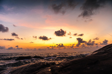 
Seascape during sunset. Beautiful natural seascape