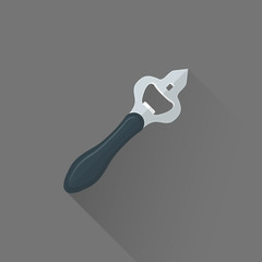 vector flat style bar bottle opener illustration icon.