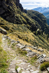 ViaSpluga durch das Val del Cardinello, Italien