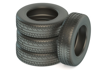 Set of automotive tires