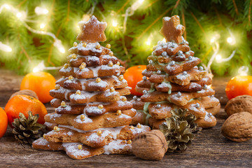Obraz premium gingerbread christmas tree