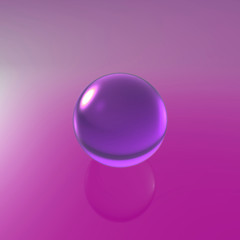 glass violet ball
