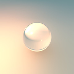 glass white ball