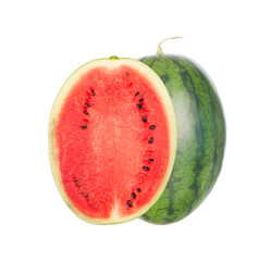 Sliced watermelon isolated on white background