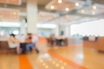 image of blur people at food court in mall