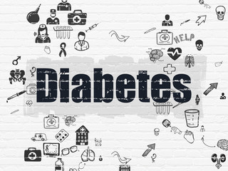 Health concept: Diabetes on wall background