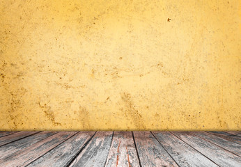 empty room with  wall and wooden floor