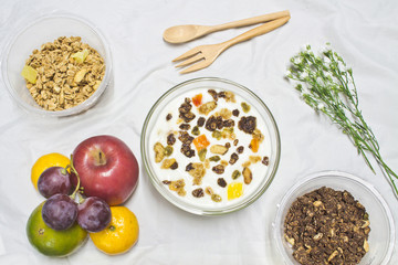 Granola Cereal health food and beauty.