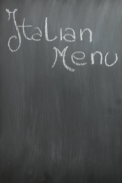 Chalkboard Italian menu