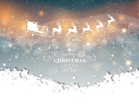 Vector Illustration of a Decorative Christmas Background