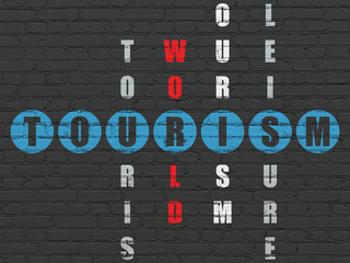 Tourism concept: Tourism in Crossword Puzzle
