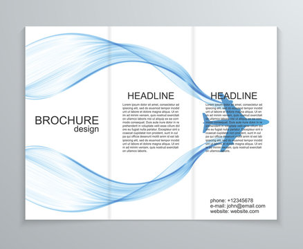 Vector abstract brochure design template.