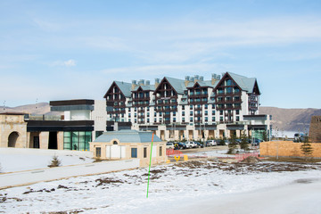 Shahdag - FEBRUARY 8, 2015: Tourist Hotels  on February 8 in Aze