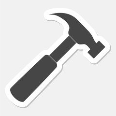 Hammer icon sticker