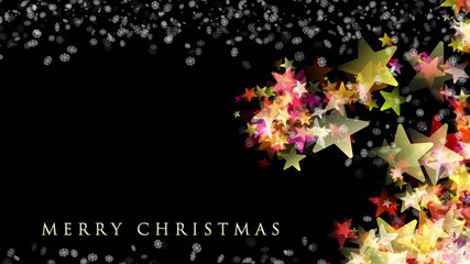 fantastic christmas design with snowflakes and stars