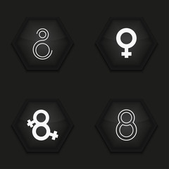 Vector modern 8 march icons set