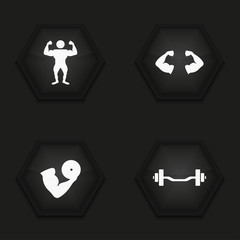 Vector modern sport  icons set