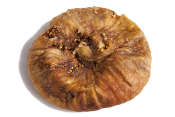Dried fig isolated on white.