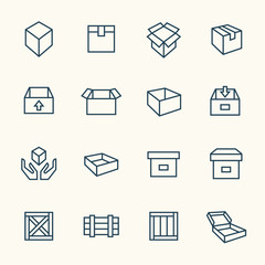 Box icon set