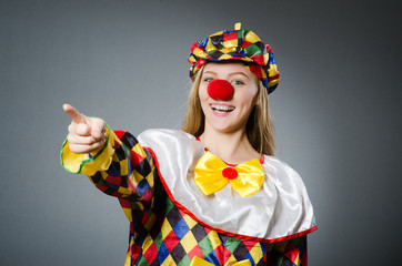 Clown in the funny concept