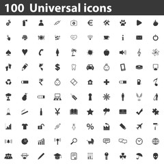 100 Universal icons set