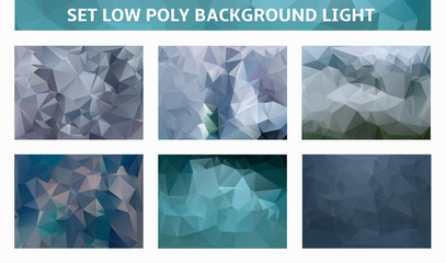 low poly set light backgrounds