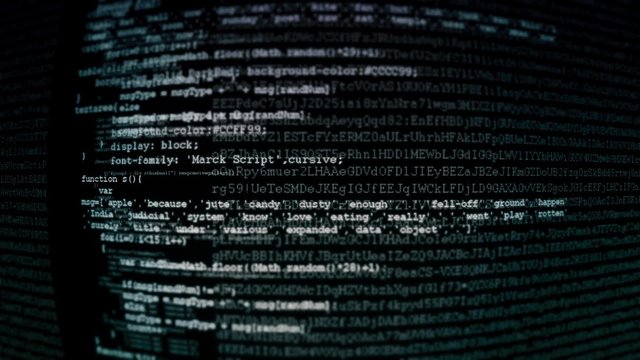Camera move through pieces of software source code