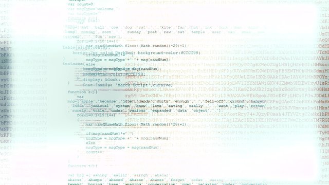 Camera move through pieces of software source code