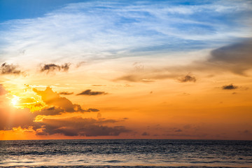 Beautiful orange sun rise