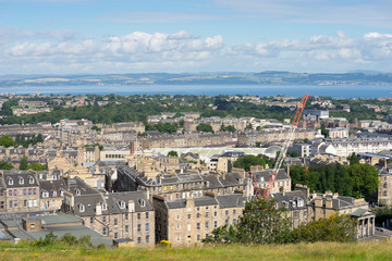 Edinburgh city from Calton Hill, Scotland, uk,