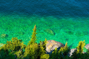 Trees, Water, and Rocks