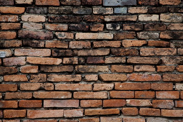 The old clay brick wall