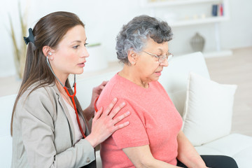 Fototapeta premium Stethoscope to the back