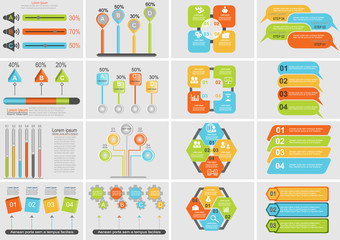 Collection of infographic set elements for