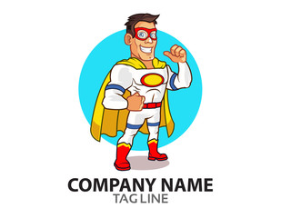 White Superhero Logo