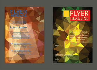 Flyer, Brochure Design Templates. Geometric Triangular Abstract