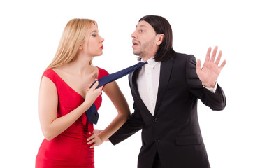 Pair isolated on the white background