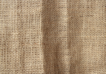 Sackcloth background wrinkled surface