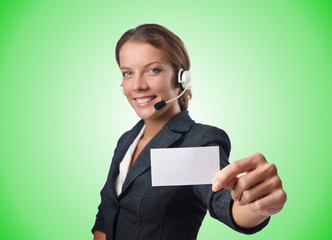 Call center operator with blank message