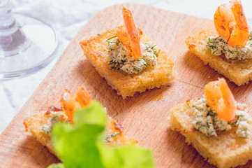 Tasty shrimp appetizer