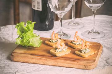 Tasty shrimp appetizer