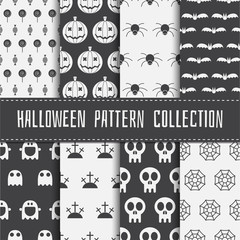 Halloween Seamless Pattern Backgrounds Set