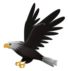 Flying eagle isolated vector image