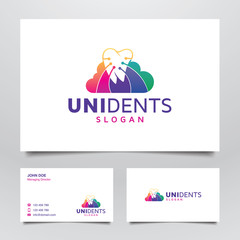 Cloud Dental Technology Logo and Business Card Concept