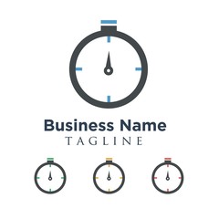 Time Clock vector logo icon